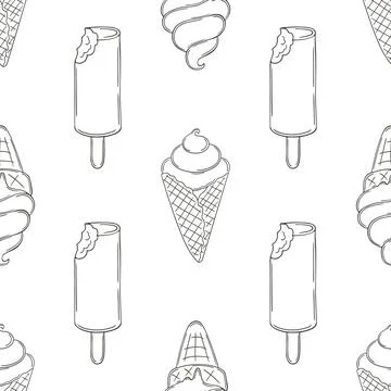 Coloring seamless pattern. Print for cloth design, textile, fabric, wallpaper Stock Illustration