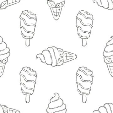 Coloring seamless pattern. Print for cloth design, textile, fabric, wallpaper Stock Illustration