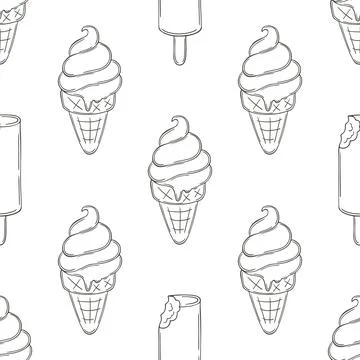 Coloring seamless pattern. Print for cloth design, textile, fabric, wallpaper Stock Illustration