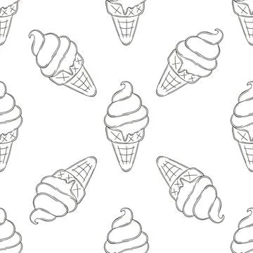 Coloring seamless pattern. Print for cloth design, textile, fabric, wallpaper Illustrazione stock