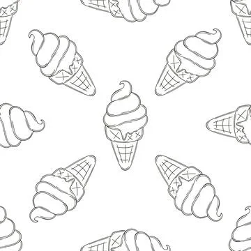Coloring seamless pattern. Print for cloth design, textile, fabric, wallpaper Stock Illustration