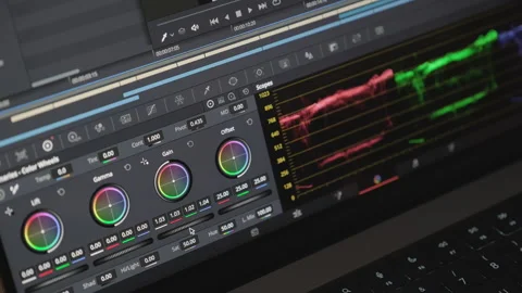 Colorist Working With Video Editing Software Видео 246595999
