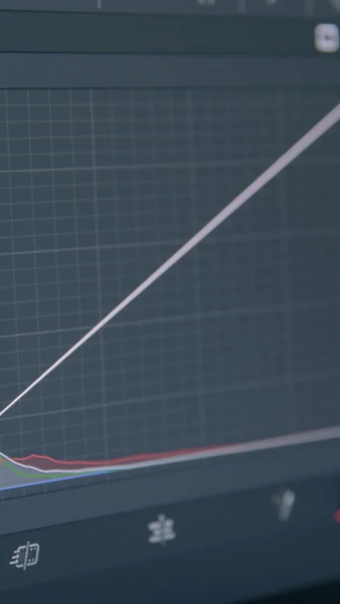 Colorization curves. Color grading indicator. Video colorization program. Post Stock Footage 313926597