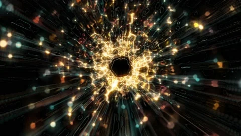 Colorized Liquid Tunnel Loop Vídeos de archivo 136243617