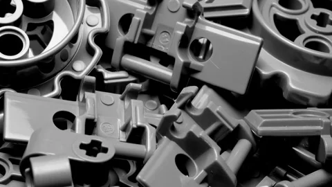 Colorless background from many constructor details. Video stock 246967276