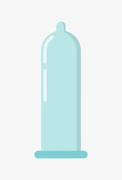 Colorless condom vector icon on white background Stock-Illustration