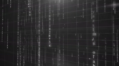 Colorless digital data background 4K (More than 35 )  Stock Footage 52180482