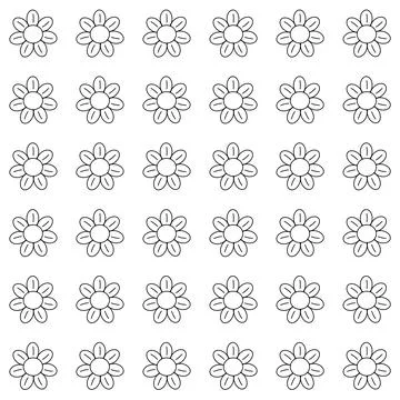 Colorless flower pattern Stock Illustration