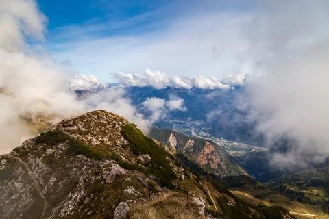 Colors are exploding in the woods of Carnic Alps Stock Photos