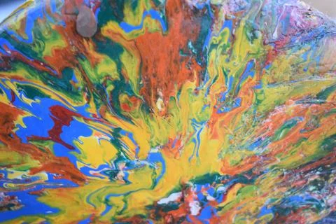Colors on an artwork making a diluted effect Stock Photos