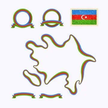 Colors of azerbaijan Stock Illustration