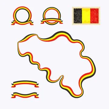 Colors of belgium Stock Illustration