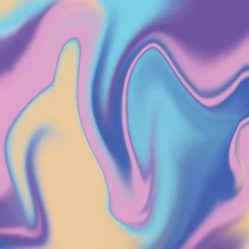 Colors blend in abstract waves creating a swirling pattern with shades of blue Stock Illustration