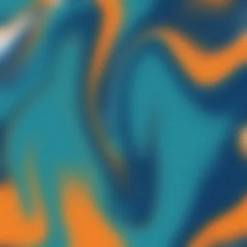 Colors blend together in abstract design showing movement and patterns Stock Illustration