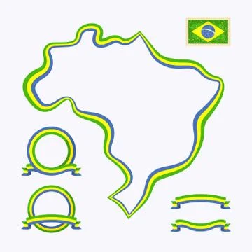 Colors of brazil Stock Illustration