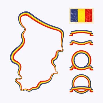 Colors of Chad Stock Illustration