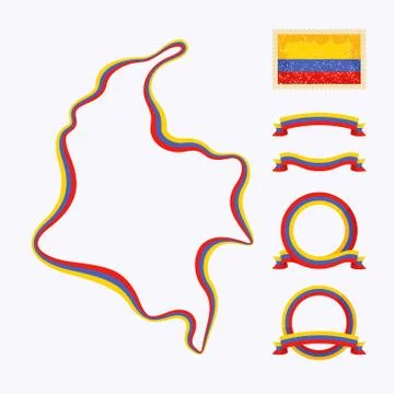 Colors of colombia Stock Illustration