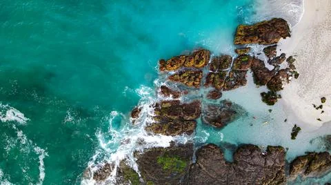 Colors that dazzle the coastal edges of Chile. Stock Photos