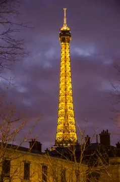 Colors of Eiffel Tower in Paris Stock Photos