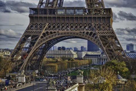Colors of Eiffel Tower in Paris Stock Photos