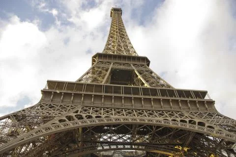 Colors of Eiffel Tower in Paris Stockfoto's