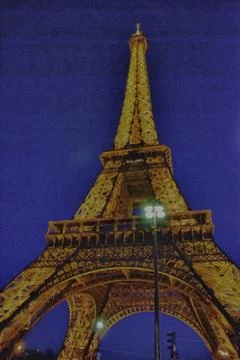 Colors of Eiffel Tower in Paris Stock Photos