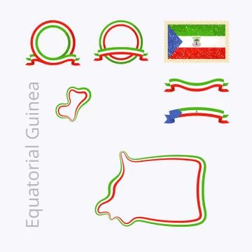 Colors of Equatorial Guinea Stock Illustration