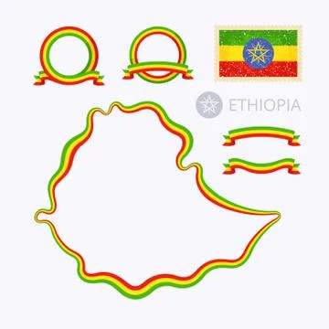 Colors of Ethiopia Stock Illustration