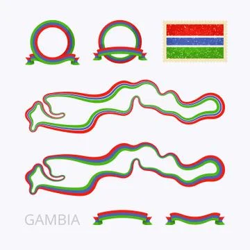 Colors of the Gambia Stock Illustration