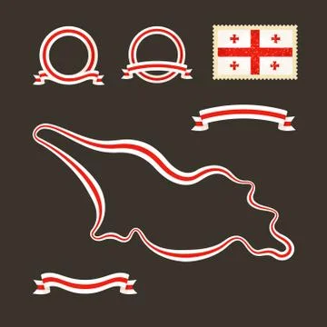 Colors of georgia Stock Illustration