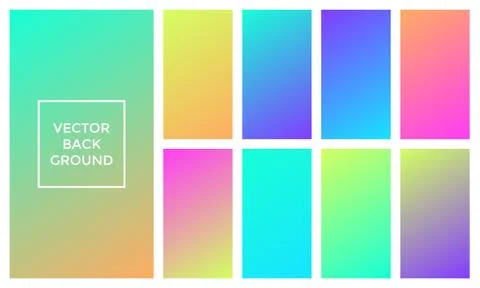 Colors gradient vector soft backgrounds Stock Illustration