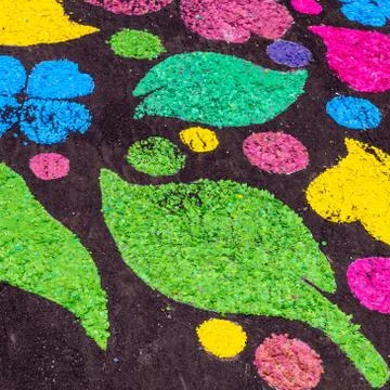 Colors on ground Stock Photos