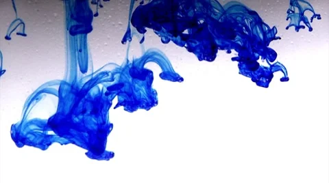 Colors - ink, blue Video stock 8972714