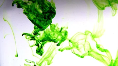 Colors - ink, green Video stock 8971613