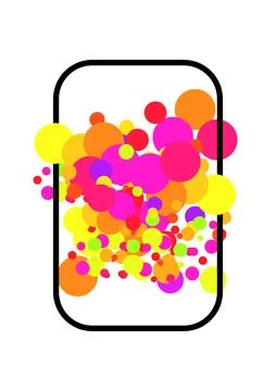 Colors inside black shape border. Stock Illustration