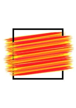 Colors inside black shape border. Illustrazione stock
