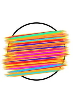 Colors inside black shape border. Stock Illustration