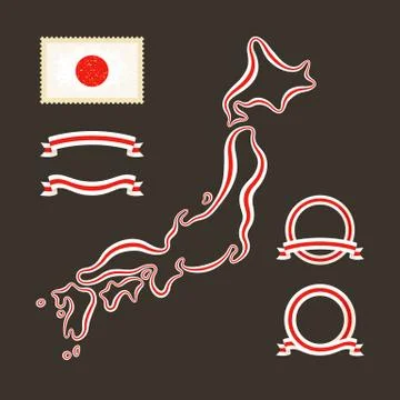 Colors of japan Stock Illustration