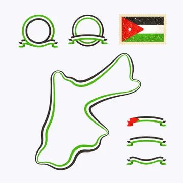 Colors of Jordan Stock Illustration