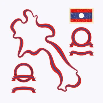 Colors of Laos Stock Illustration