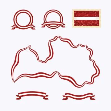Colors of latvia Stock Illustration