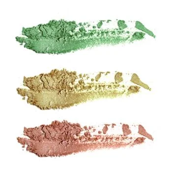 Colors make up eye shadow isolate on white. Foto stock