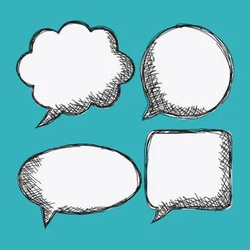 Colors Message bubble speech, editable vector Stockillustratie