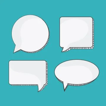 Colors Message bubble speech, editable vector 스톡 일러스트