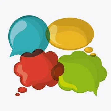 Colors Message bubble speech, editable vector 스톡 일러스트