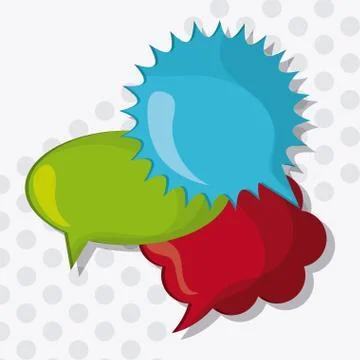 Colors Message bubble speech, editable vector 스톡 일러스트