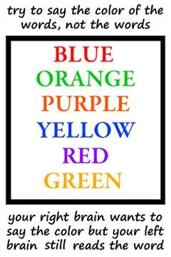 Colors mind game Stock-Illustration
