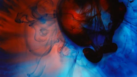 Colors mixing together creating pattern Stock Footage 87066972