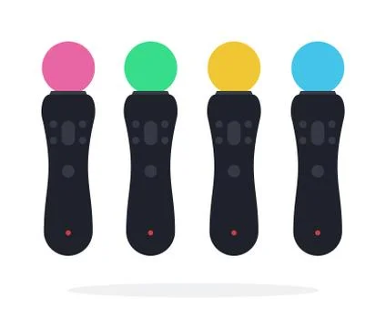 Colors Move Motion Controllers flat isolated Illustrazione stock