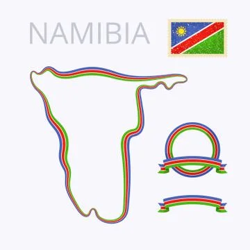 Colors of Namibia Stock Illustration